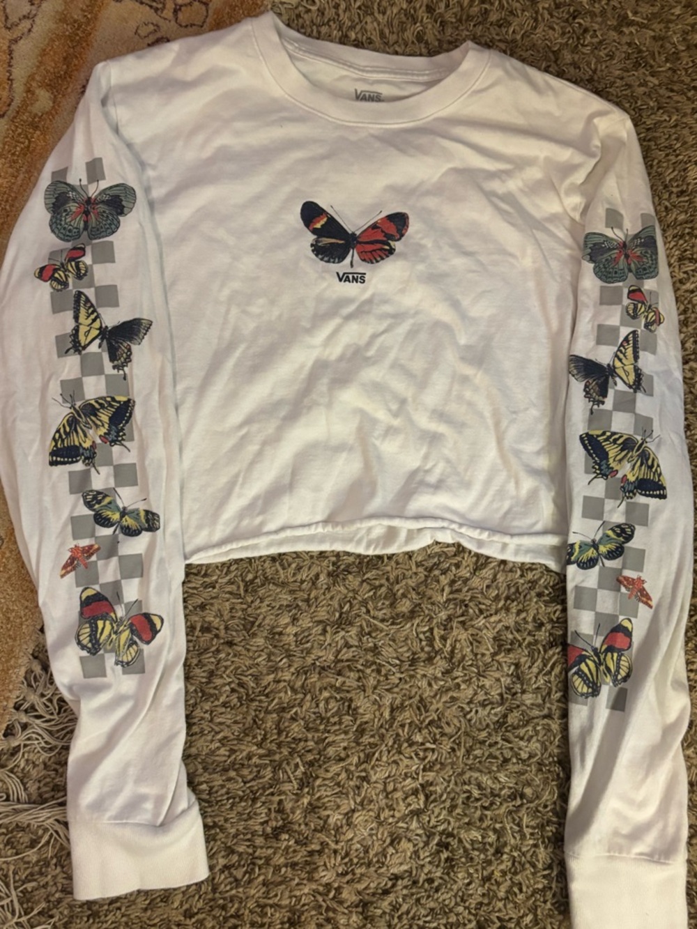 Vans Butterfly Long-sleeve Crop Top